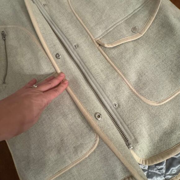 J Crew chateau parka Italian stadium-cloth wool coat Heather gray wool 0 small - Picture 4 of 11